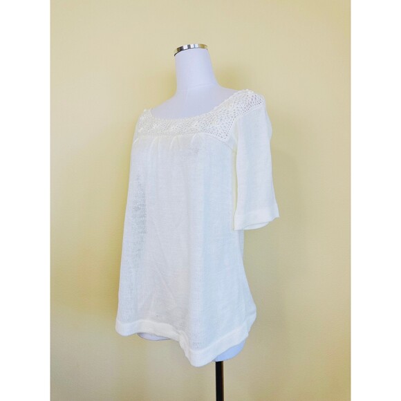 1970s Vintage Arpeja Acrylic Rosette Top / 70s Organically Grown Crochet  Medium - Picture 4 of 6